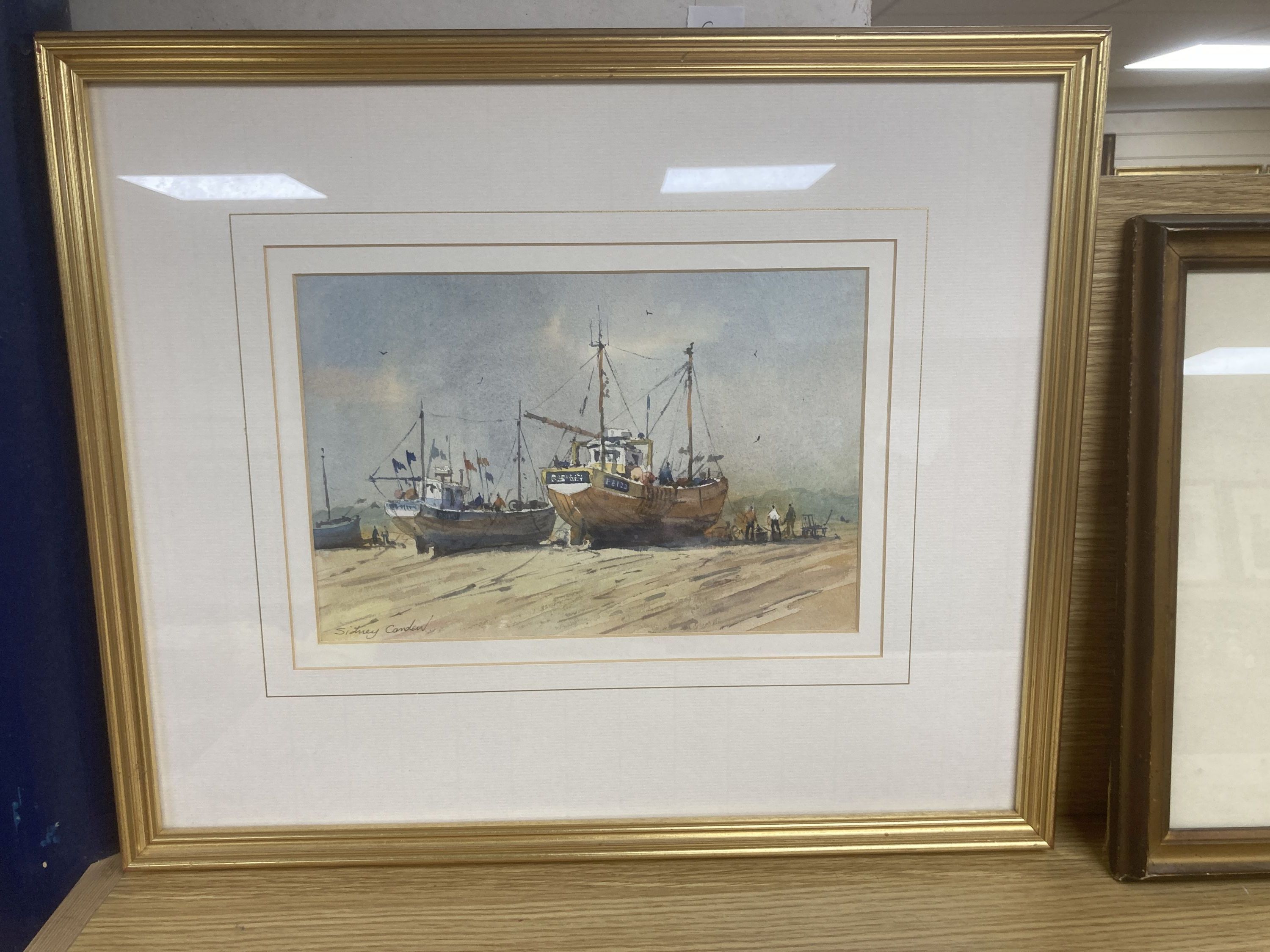 Sidney Cardew (1931-), watercolour, Hastings foreshore, signed, 18 x 27cm